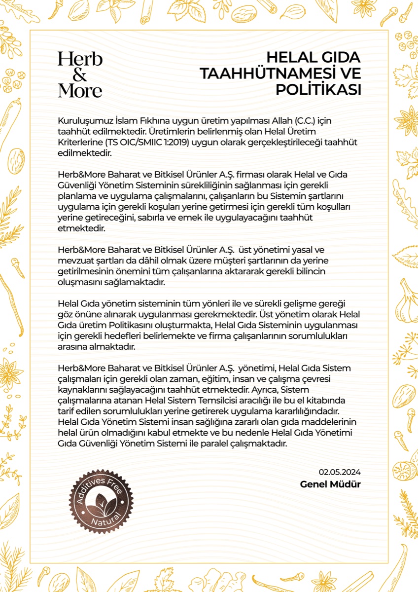 Halal Food Declaration