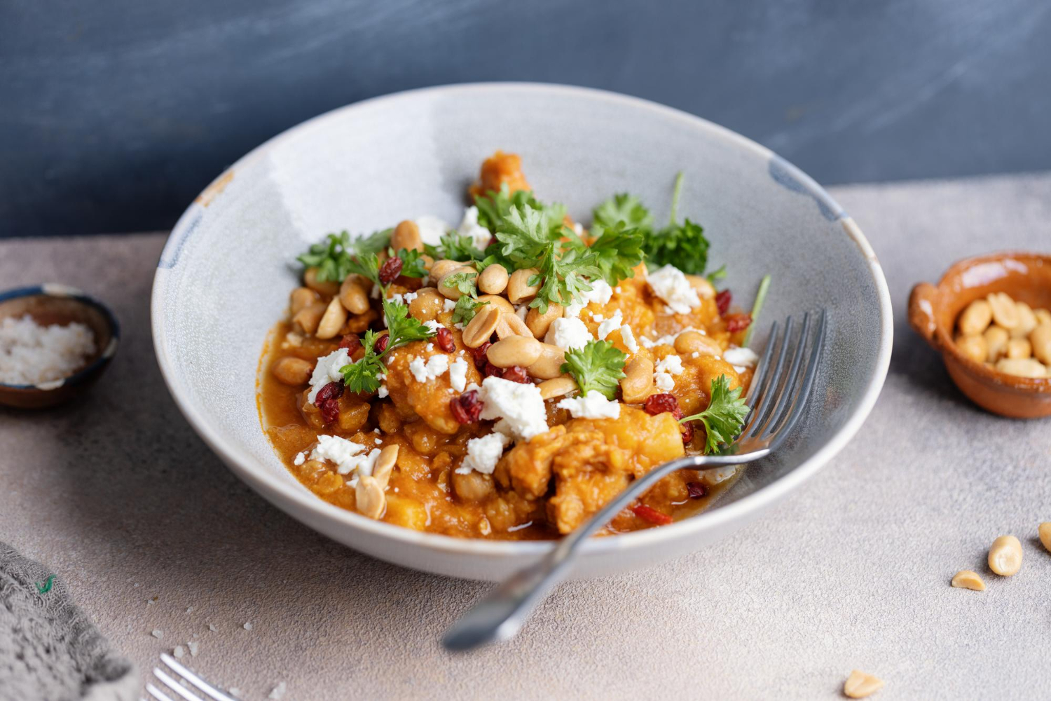 Tandoori Chicken Cutlets with Warm Lentil Salad